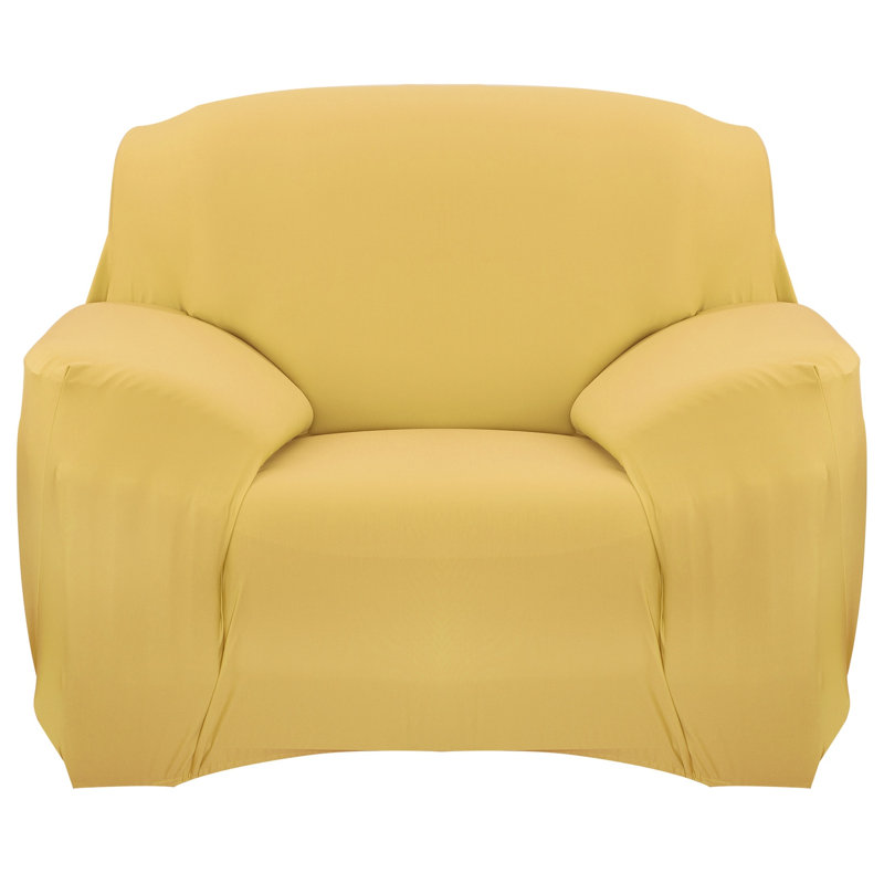Housse de canapé Housse de canapé extensible imprimée Housse de protection pour canapé en polyester, Jaune