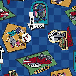 Tapis Just for Kids Fabulous Fifties, Rectangle 3 pi 10 po x 5 pi 4 po