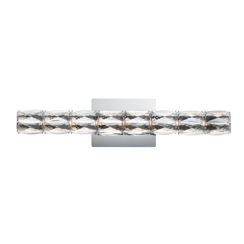 Barre d’éclairage de salle de bain en chrome poli à intensité variable à del 1 lumière Cockermouth