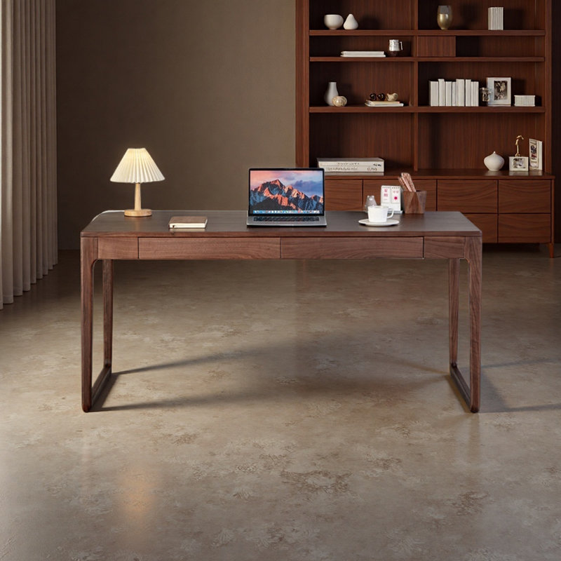 Bureaux élégants en bois massif d'inspiration designer, 29.52" H x 66.92" W x 27.55" D