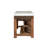 Rustic 61" Wide Oak Kitchen Island, Natural