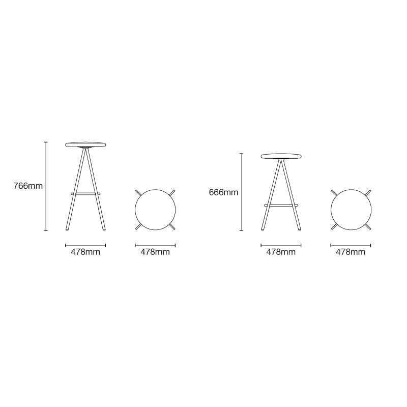 Quad-Space Bar Stool, Lion, Bar Stool (30.16" Seat Height)