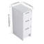 Armoire de rangement de salle de bain autoportante 12 po, 3 tiroirs à fermeture douce, blanc brillant (emballage KD)-301714301