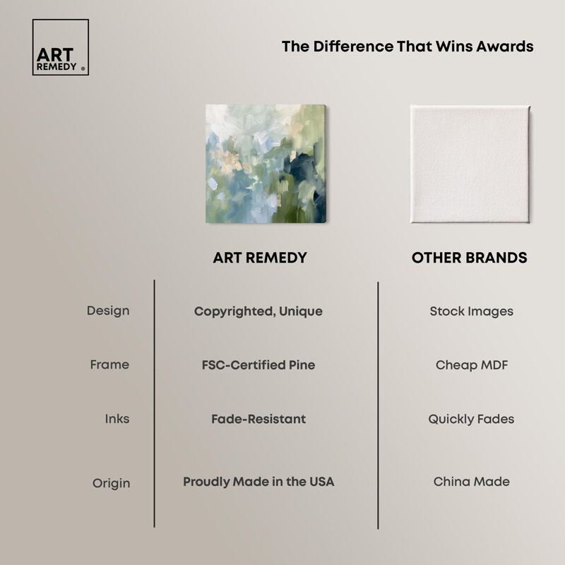 Art Remedy Minted Brush Canvas Minimal Abstracts by Art Remedy