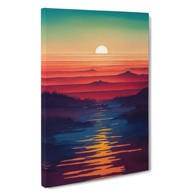 Sunset over Mountains - Wall Art