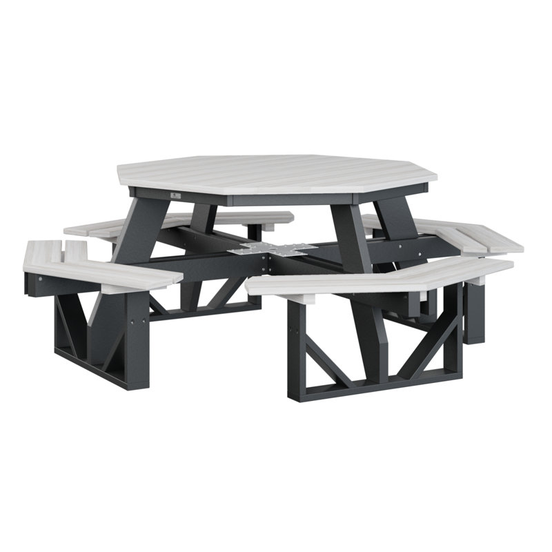 Ada Outdoor Conversation Set, Seashell Top/Black Base
