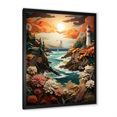 «Port Harbor Retreat Papercut II», reproduction sur toile