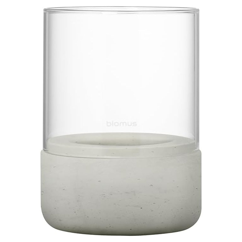 Corner Tealight Holder, 14 cm H x 10 cm W x 10 cm D, Light Grey