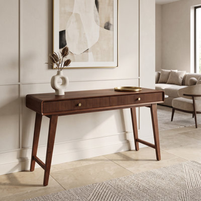 Hudson Solid Wood 2-Drawer Console Table/Writing Desk