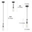 Luminaire suspendu cylindrique à 1 lumière avec accents en fer forgé Temescal
