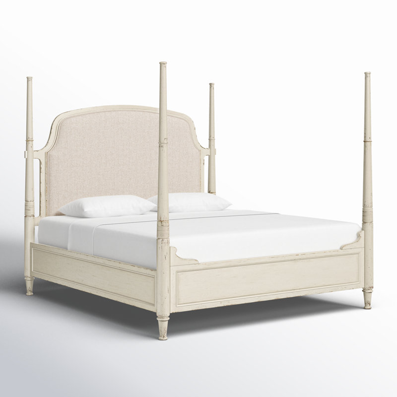 Americana Upholstered King Bed, King, Cream/Beige