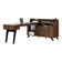 Kauan Helsy L-Shaped Desk with Power Bar and Removable Hutch Natural Walnut