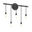 Applique murale à DEL en aluminium à 5 lumières Suspender® avec luminaires Chiclet