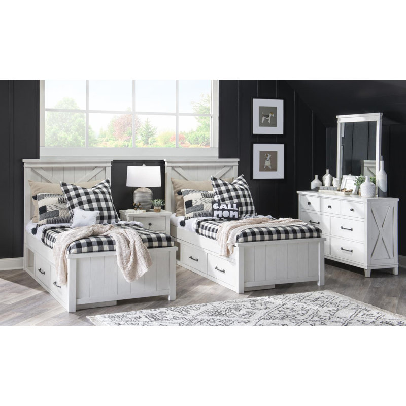 Harriett COMPLETE PANEL BED 33, Twin, White