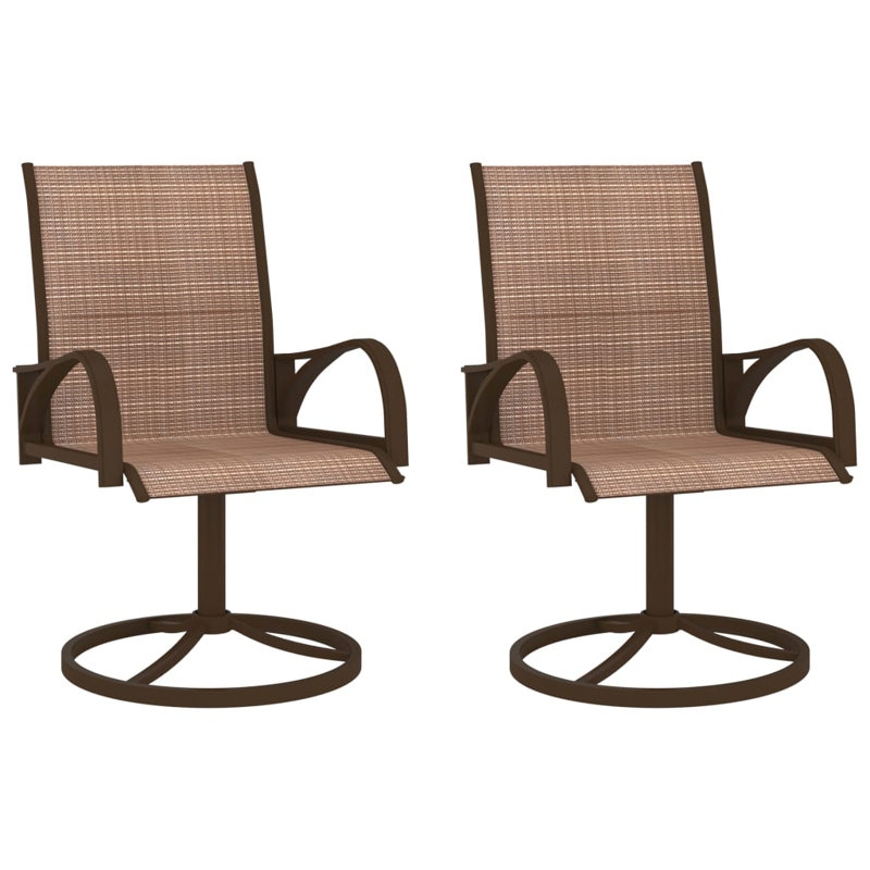 Efsa Swivel Patio Dining Armchair, Brown, Dark Brown