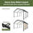 10 ft. W x 15 ft. D Metal Carport with Fabric Sidewalls, Heavy-Duty Steel Frame, Outdoor Canopy Shelter