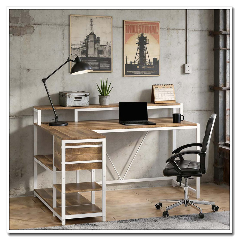 Bureau d'écriture, bureau en L