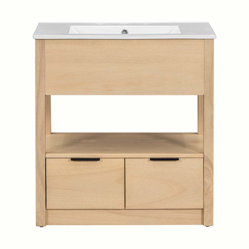 30" Bathroom Vanity with Sink Top, Natural