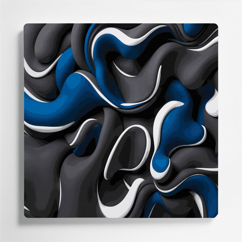 Art mural Biomorphic Abstraction 39, H 12 po x l 12 po