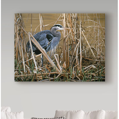 «Early Spring Great Blue Heron» par Etelca, impression sur toile tendue
