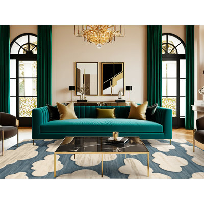 Washable Cloud Patterns Farm Area Rug