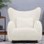 Ensemble de 2 chaises d'appoint, structure en bois blanc Teddy, à oreilles moderne pour la maison
