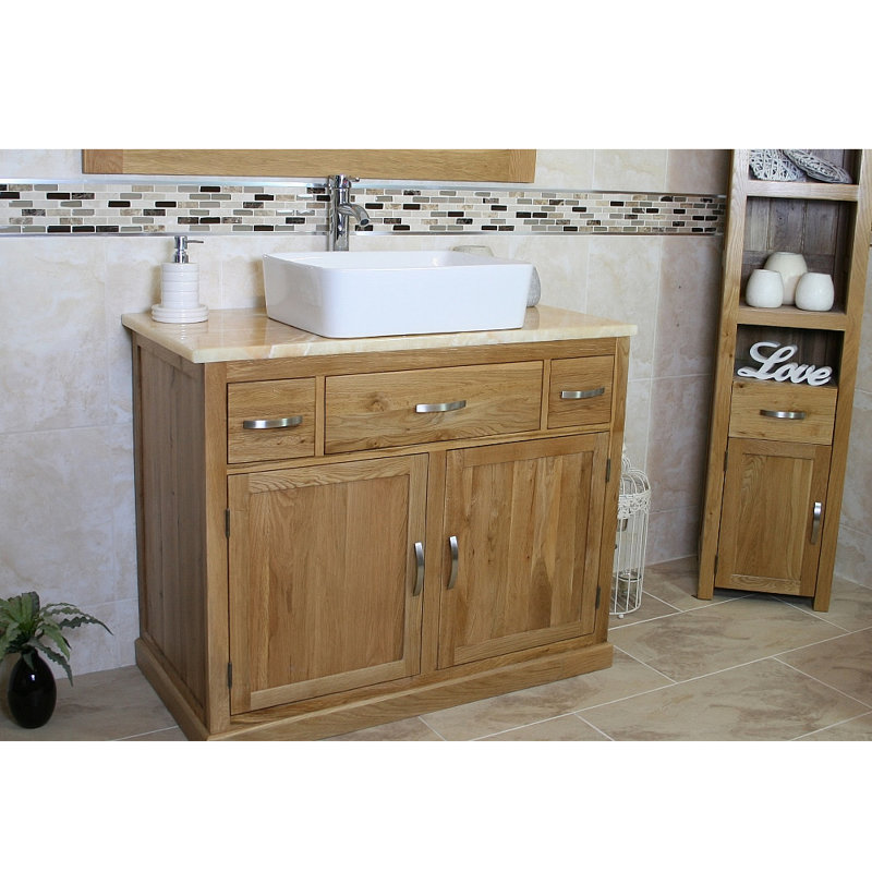 Lorenzo 1000mm Single Bathroom Vanity with Vessel Ceramic Basin
