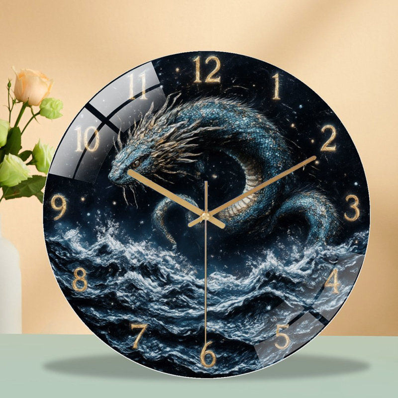 Horloge murale horloge murale en verre 12 po