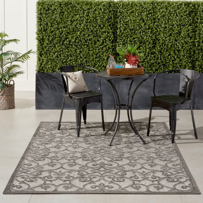 Steinsel Gray Indoor/Outdoor Area Rug