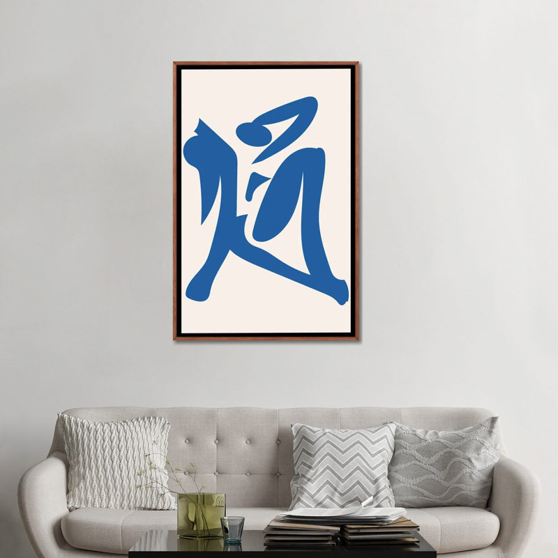 « Déconstruit bleu figure 4 » par Mambo art studio-impression, Pas de tapis, H 48 po x l 32 po x P 1,5 po