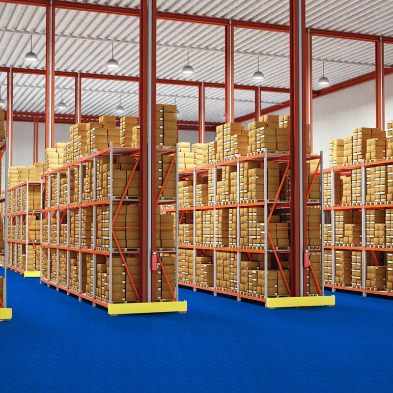 Garage Flooring Roll in Blue, 5' W x 7.5' L
