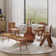 Gullveig Round Dining Table With Lazy Susan Vase-Shaped Solid Wood Pedestal