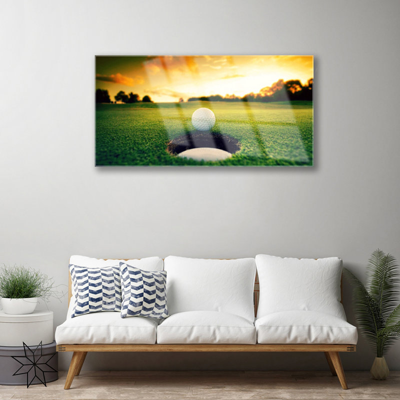 Nature Golfball Lawn - Unframed Photograph on Glass