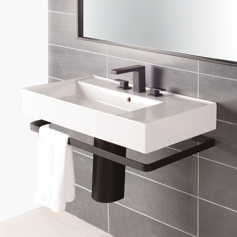Aquaotto 32'' L Bathroom Sink, 0 Hole