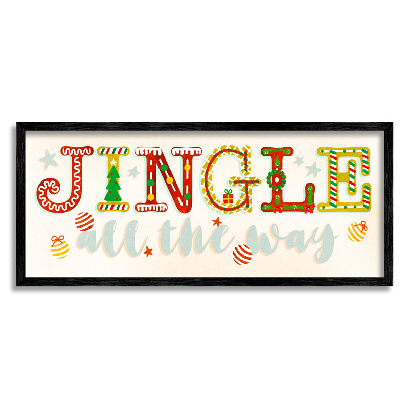 «Jingle All The Way Festive Holiday», impression numérique sur estampe numérique par Ziwei Li, H 13 po x l 30 po x P 1,5 po