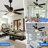 52" Modern Large Ceiling Fan with Light Kit and Remote 6-speed Reversible Motor with Glass Shade-1636376172