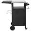 Chariot de gril extérieur 34 "avec abattant | Table de four à pizza en acier inoxydable et station de préparation de barbecue avec couvercle