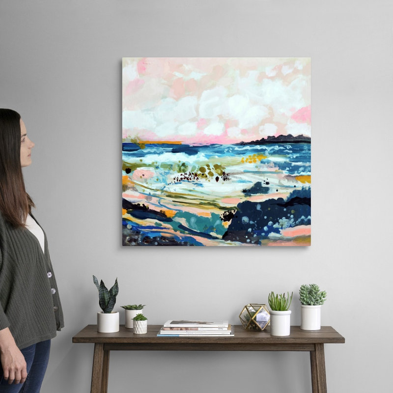 «Surfscape IV» par Karen Fields - reproduction d'art, Toile tendue, H 30 po x l 30 po x P 1,25 po