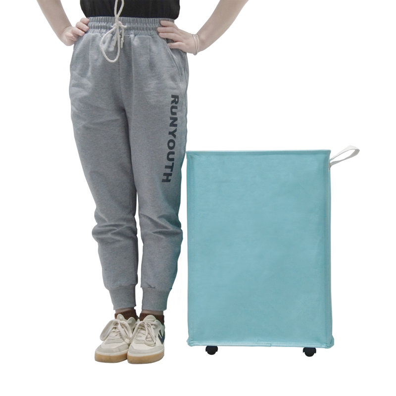 Grand panier à linge, Bleu clair, H 27 po x l 8 po x P 16 po