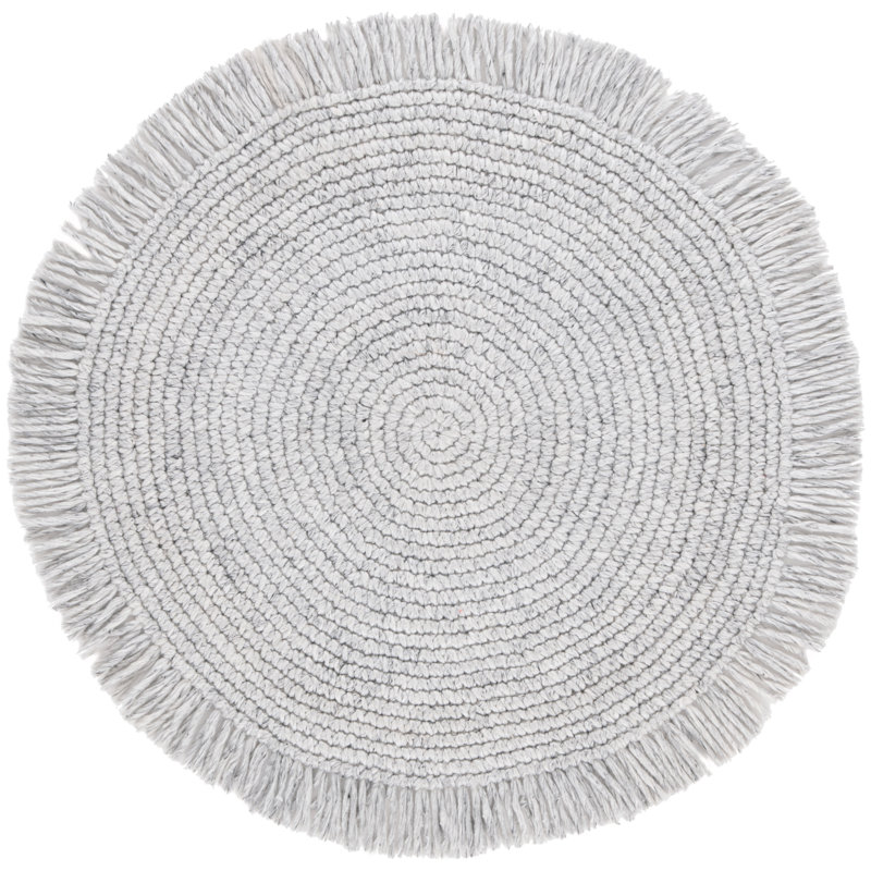 Chouest Hand Woven Pet Yarn Rug, Round 6'