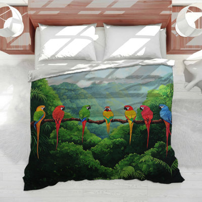 Parrot Bedding Forest Comforter Wildlife