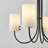 5-light Traditional Chandelier With Ribbed Glass Shades