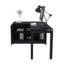 Bureau rotatif Alfie de 72 pouces de large ou compact, poste de travail réglable dans deux directions avec compartiments de rangement, pour le bureau à domicile ou le studio