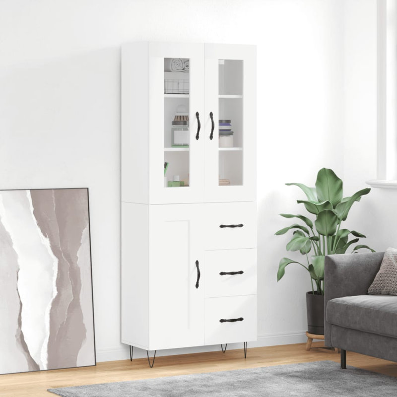 Rohando 3 Door Manufactured Wood Wardrobe, White