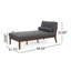 Chaise longue en tissu Sarom avec traversin-112014806