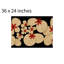 Tapis de bain brun à motif floral Ditsy, 36 x 24