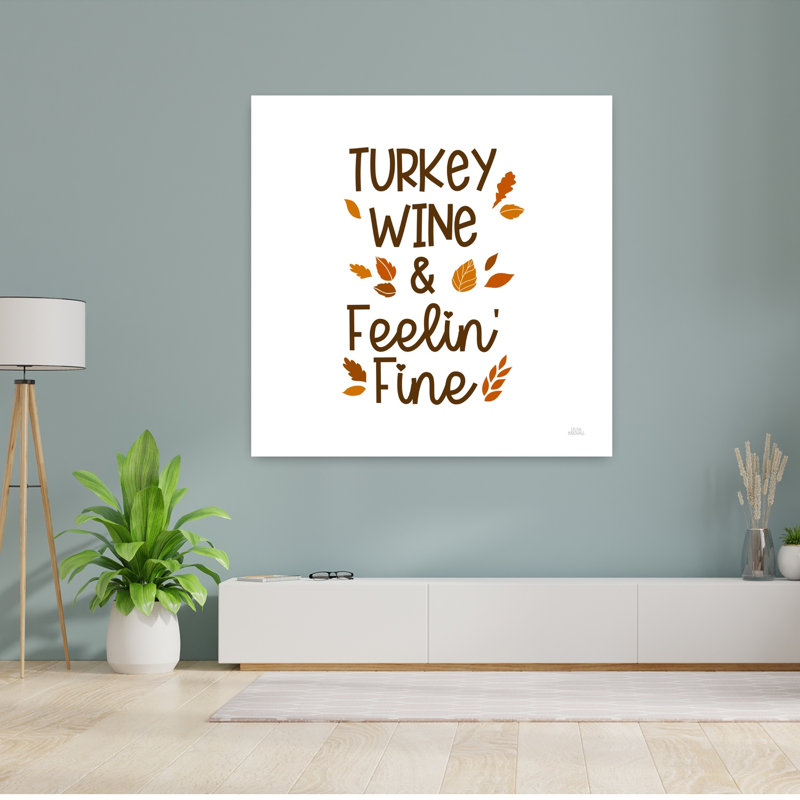 «Thanksgiving Typographie III», art abstrait contemporain de paysage d'automne, H 48 po x l 48 po