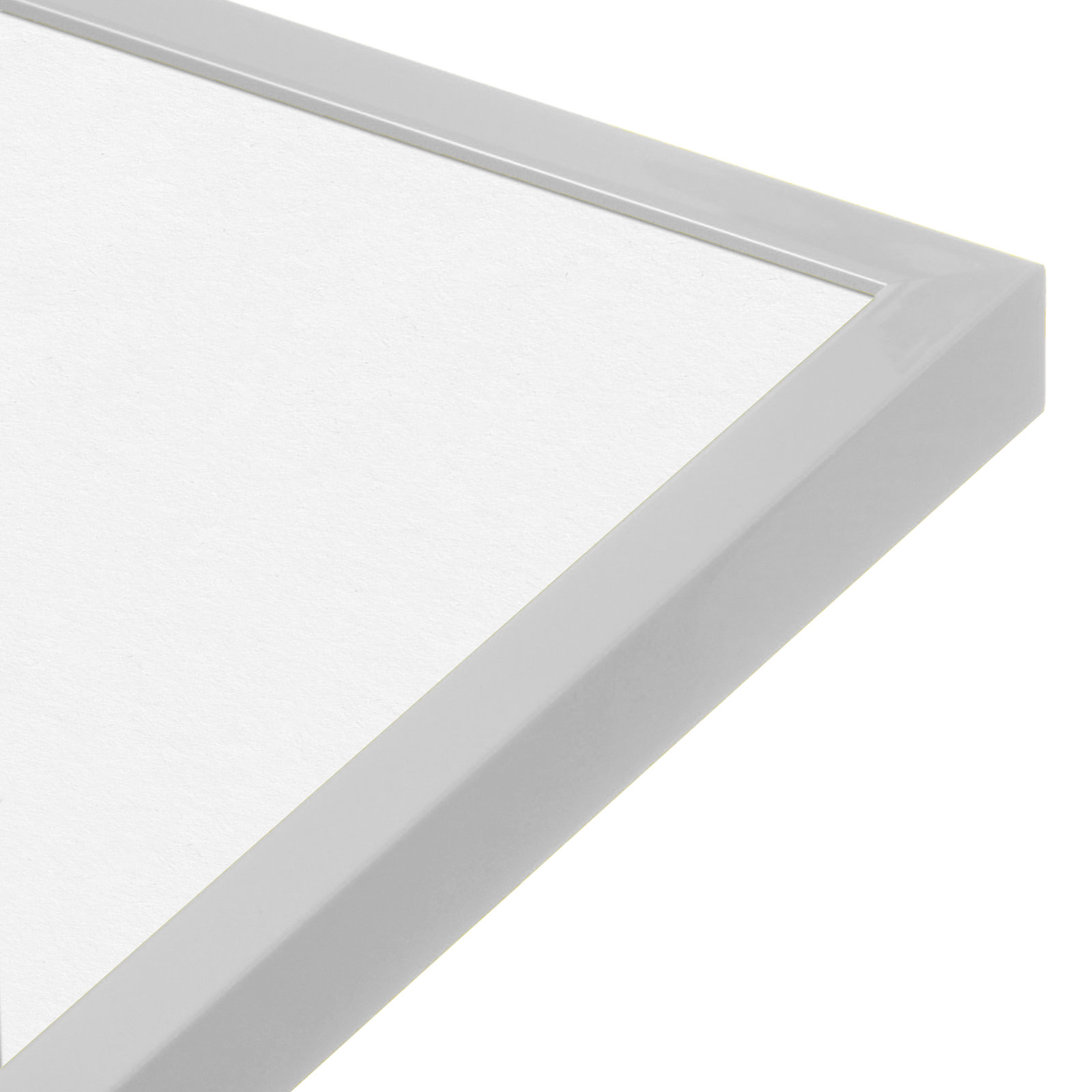 Capullo Wood Matte Picture Frame with Mat, 8" x 10", White, 16" x 20"