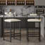 Ensemble de 2 tabourets de bar rembourrés en similicuir avec tabourets de bar modernes et structure en métal pour comptoir, îlot de cuisine-2095518049-2095518050