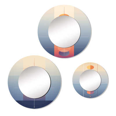 Elidona Metal Round Mirror